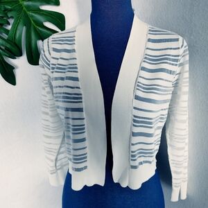Calvin Klein Crop Sheer Sweater Cardigan